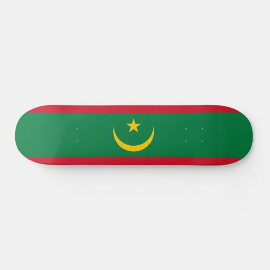 Mauritaanse vlag persoonlijk skateboard (Horizontaal)