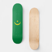 Mauritaanse vlag persoonlijk skateboard (Voorkant)
