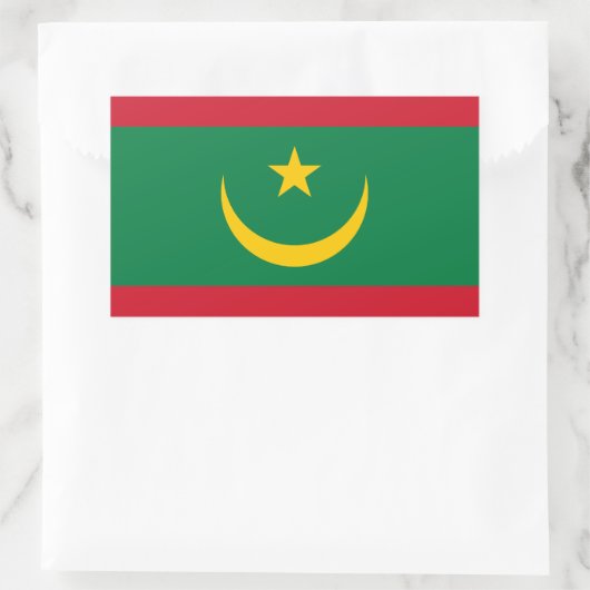 Mauritaanse vlag rechthoekige sticker (Tas)