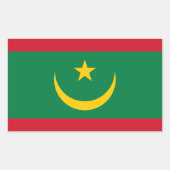 Mauritaanse vlag rechthoekige sticker (Voorkant)