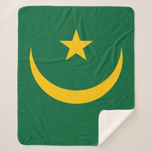 Mauritaanse vlag sherpa deken (Voorkant)