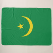 Mauritaanse vlag sherpa deken (Voorkant (horizontaal))