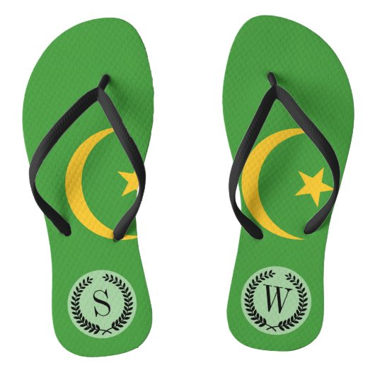 Mauritaanse vlag teenslippers (Voetbed)