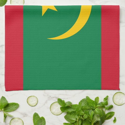 Mauritaanse vlag theedoek (Gevouwen)