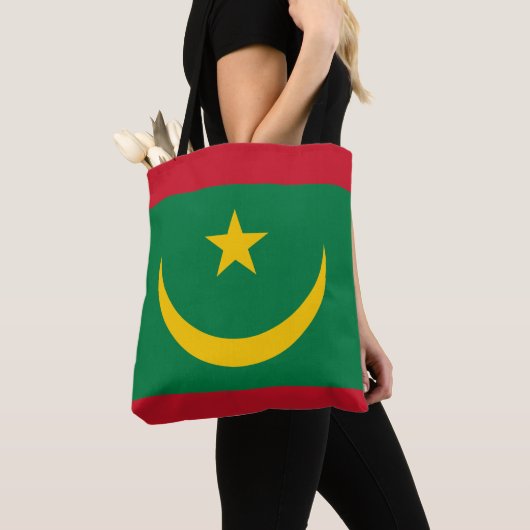 Mauritaanse vlag tote bag (Dichtbij)