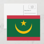 Mauritaanse vlag, vlag van Mauritanië Briefkaart (Voorkant / Achterkant)