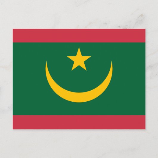 Mauritaanse vlag, vlag van Mauritanië Briefkaart (Voorkant)