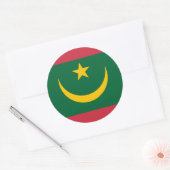 Mauritaanse vlag, vlag van Mauritanië Ronde Sticker (Envelop)