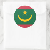 Mauritaanse vlag, vlag van Mauritanië Ronde Sticker (Tas)