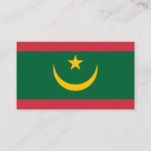 Mauritaanse vlag, vlag van Mauritanië Visitekaartje (Voorkant)