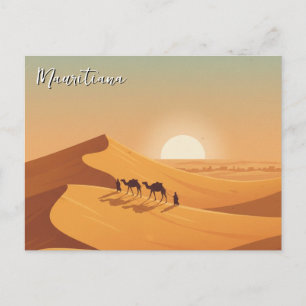 Mauritaanse Woestijnduinen Kameel Briefkaart