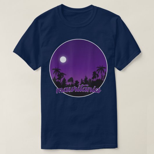 mauritania By night with Palms  T-shirt (Design voorkant)