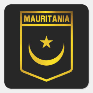 Mauritania Emblem Vierkante Sticker