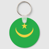 Mauritania Fisheye Flag Sleutelhanger (Voorkant)