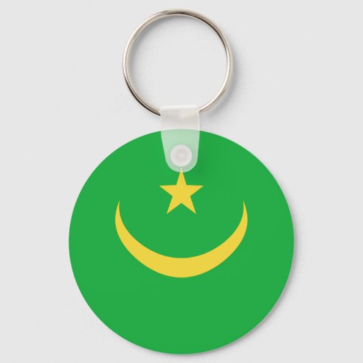 Mauritania Fisheye Flag Sleutelhanger (Voorkant)