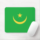 Mauritania Flag Mousepad Muismat (Met muis)