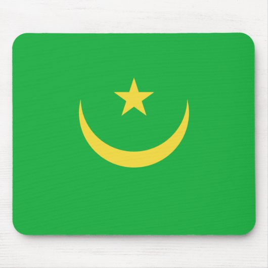 Mauritania Flag Mousepad Muismat (Voorkant)