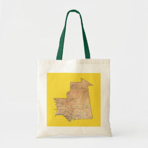 Mauritania Map Bag Tote Bag