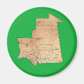 Mauritania Map Magnet (Voorkant)