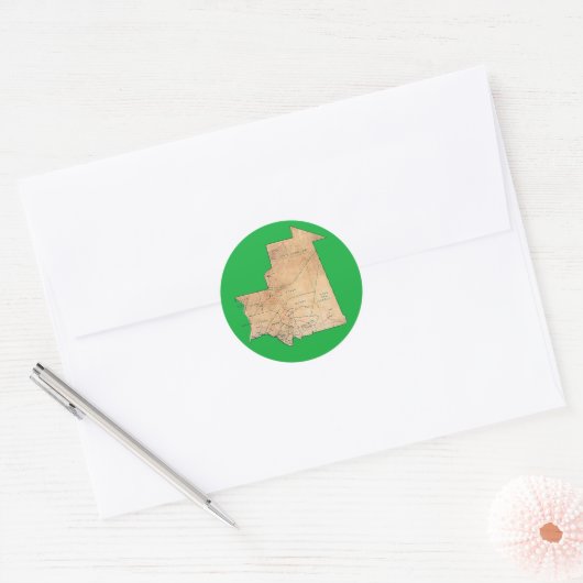 Mauritania Map Sticker (Envelop)