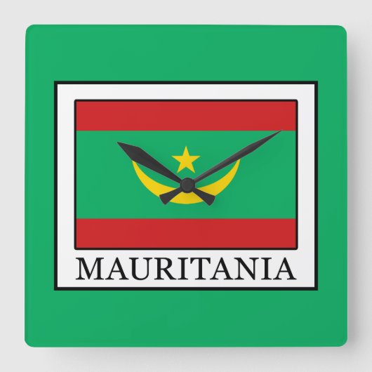 Mauritania Vierkante Klok (Voorkant)