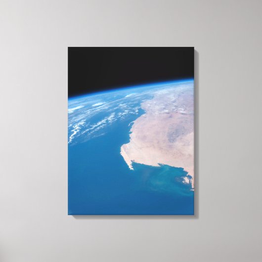 Mauritanië en de Westerne Sahara voor de kust van Canvas Afdruk (Voorkant)