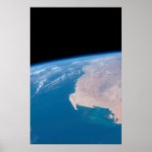 Mauritanië en de Westerne Sahara voor de kust van  Poster (Voorkant)