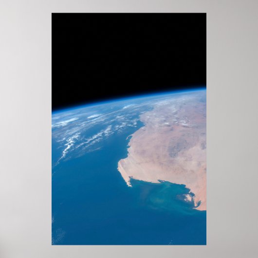 Mauritanië en de Westerne Sahara voor de kust van  Poster (Voorkant)