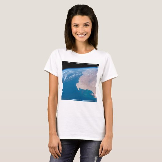 Mauritanië en de Westerne Sahara voor de kust van  T-shirt (Voorkant volledig)