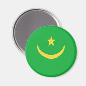 Mauritanië Fisheye Vlag Magneet (Voorkant / Achterkant)