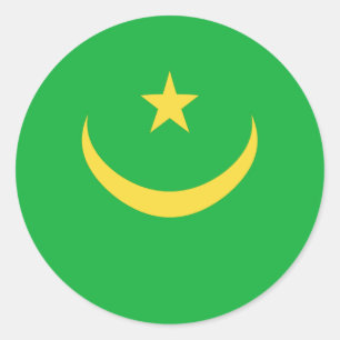 Mauritanië Fisheye Vlag Sticker