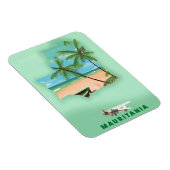 Mauritanië geïllustreerde kaartreisposter magneet (Rechterzijde)