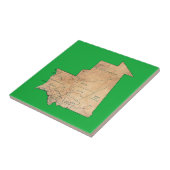 Mauritanië - Kaart Tile Tegeltje (Zijkant)