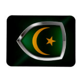 Mauritanië Metallic Emblem Magneet (Horizontaal)