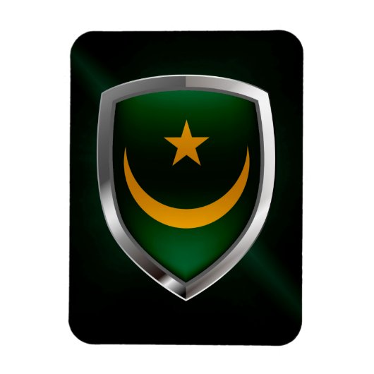Mauritanië Metallic Emblem Magneet (Verticaal)