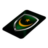 Mauritanië Metallic Emblem Magneet (Linkerzijde)