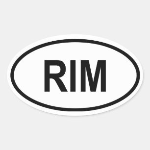 Mauritanië "RIM" Ovale Sticker