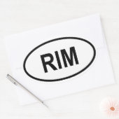 Mauritanië "RIM" Ovale Sticker (Envelop)