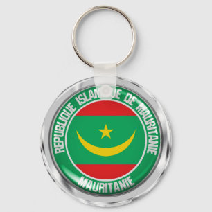 Mauritanië Rond Embleem Sleutelhanger