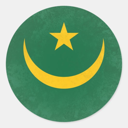 Mauritanië Ronde Sticker (Voorkant)