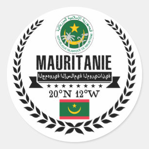Mauritanië Ronde Sticker