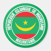 Mauritanië Round Emblem Magneet (Voorkant)