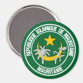 Mauritanië Round Emblem Magneet (Voorkant / Achterkant)