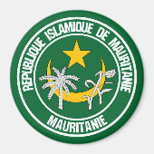 Mauritanië Round Emblem Magneet (Voorkant)