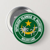 Mauritanië Round Emblem Ronde Button 7,6 Cm (Voorkant /achterkant)