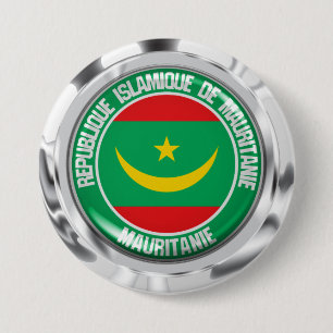Mauritanië Round Emblem Ronde Button 7,6 Cm