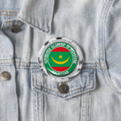 Mauritanië Round Emblem Ronde Button 7,6 Cm (In situ)
