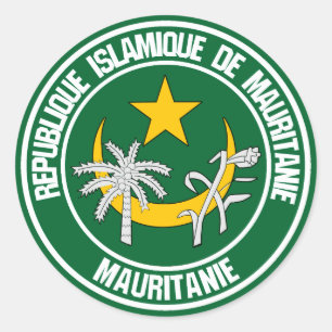 Mauritanië Round Emblem Ronde Sticker