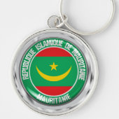 Mauritanië Round Emblem Sleutelhanger (Voorkant)