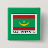 Mauritanië Vierkante Button 5,1 Cm (Voorkant)